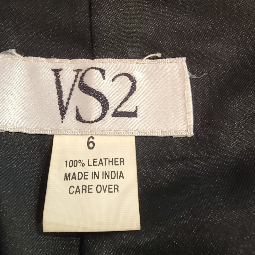 NWT VS2 Vakko Black Lamb Leather High Waist Pants Size 6 - Picture 10 of 16